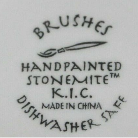 Brushes handpainted Stonemite, Chips & Dip 15” large collectible Serving Platter - Picture 2 of 8